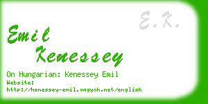 emil kenessey business card